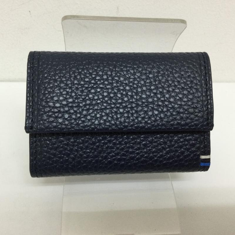 古着 USED 財布 コンパクト財布 IS/IT イズ イット 341041 水シボエンボス加工 やぎ革コンパクトウオレット タグ・箱付 - 無地 紺 / ネイビー / navy メンズ USED 古着 中古 50098461
