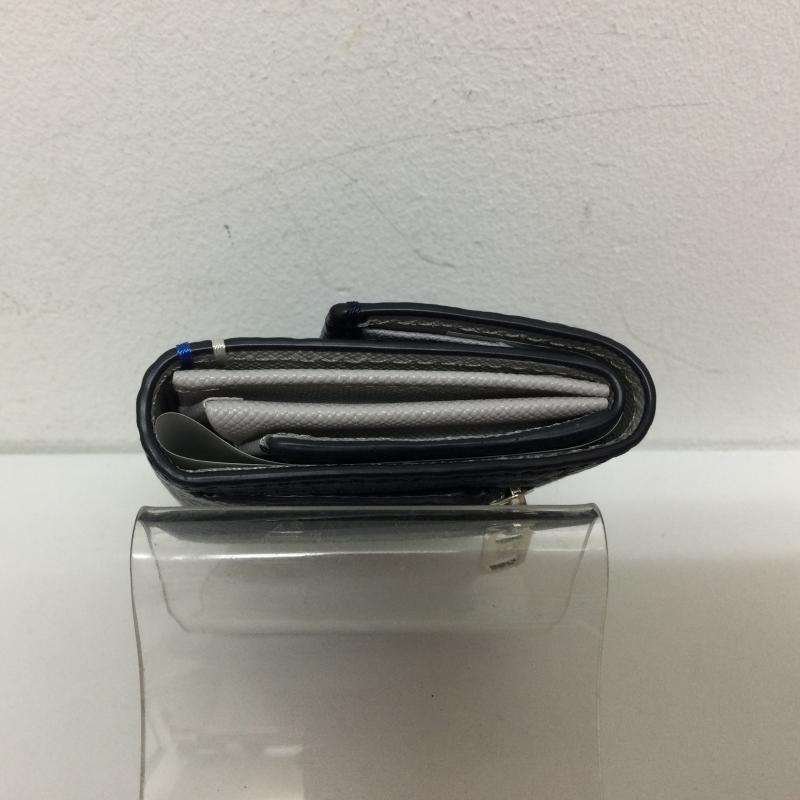 古着 USED 財布 コンパクト財布 IS/IT イズ イット 341041 水シボエンボス加工 やぎ革コンパクトウオレット タグ・箱付 - 無地 紺 / ネイビー / navy メンズ USED 古着 中古 50098461