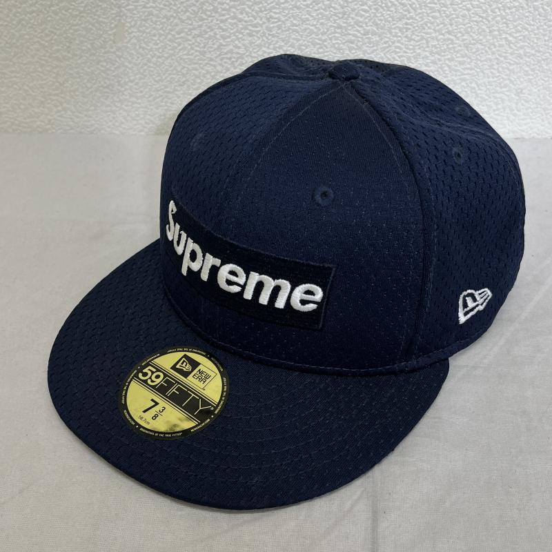シュプリーム Supreme 帽子 キャップ 18SS Mesh Box Logo メッシュ ボックスロゴ New Era ニューエラ 6パネル キャップ - 紺 / ネイビー / navy メンズ USED 古着 中古 50098490