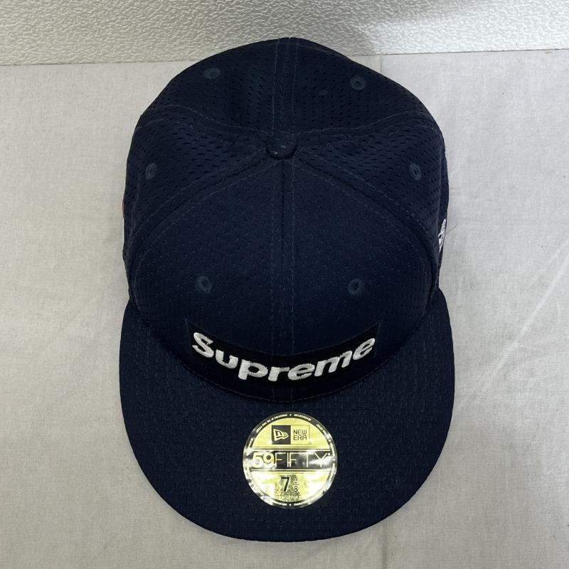 シュプリーム Supreme 帽子 キャップ 18SS Mesh Box Logo メッシュ ボックスロゴ New Era ニューエラ 6パネル キャップ - 紺 / ネイビー / navy メンズ USED 古着 中古 50098490