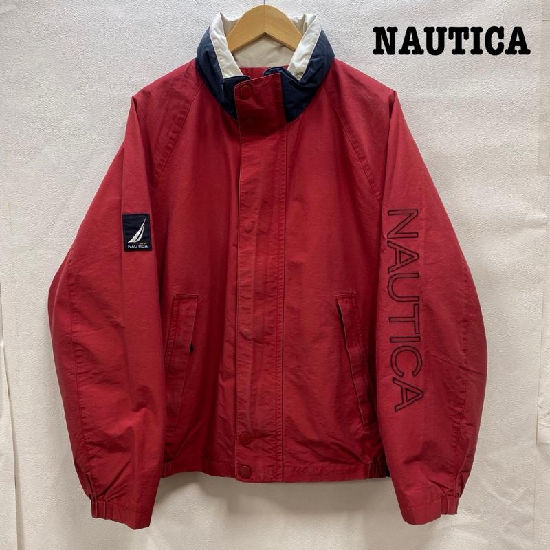 ノーティカ NAUTICA ジャケット、上着 ジャンパー、ブルゾン NAUTICA ジップアップ ナイロンジャケット 刺繍ロゴ 収納式フード M M ロゴ、文字 X 刺繍 赤 / レッド / red X 白 / ホワイト / white X 紺 / ネイビー / navy メンズ USED 古着 中古 50098519