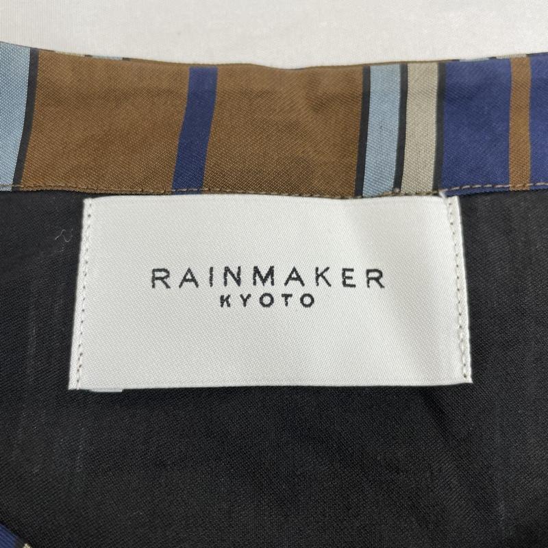 レインメーカー RAINMAKER カットソー 半袖 半袖 カットソー Tシャツ shirt ストライプ ショルダー ボタン クルーネック RM181-036 4 ストライプ 青 / ブルー / blue X 茶 / ブラウン / brown レディース USED 古着 中古 50098775