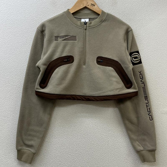 ナイキ NIKE ジャケット、上着 ジャンパー、ブルゾン DM1288-247 トラヴィススコット ハーフジップ ショート丈 フリース S レディース USED 古着 中古 50098827