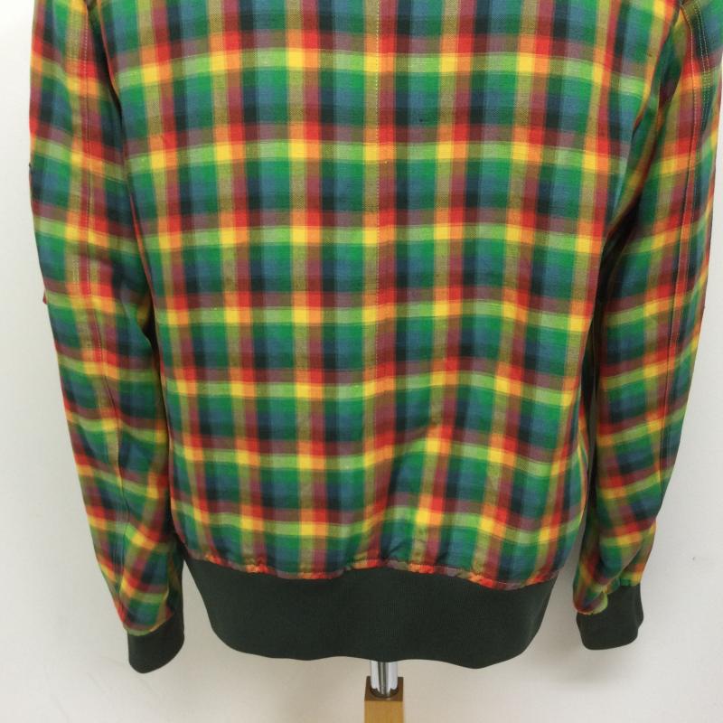 ポールスミス Paul Smith ジャケット、上着 ジャンパー、ブルゾン 173104 麻・レーヨン混 マドラスチェック柄 マルチストライプ トラックジャケット ライトアウター XL チェック X ストライプ 赤 / レッド / red X 緑 / グリーン / green X 黄 / イエロー / yellow メンズ USED 古着 中古 50098947