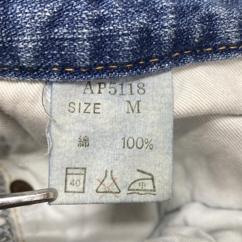 アコースティック ACOUSTIC パンツ デニム、ジーンズ Acoustic 5ポケット クラッシュデニム ダメージ加工 ジッパーフライ UNIVERSAL 日本製 AP5118 M M ダメージ加工 X ワンポイント X ロゴ、文字 インディゴ / インディゴ / Indigo X 水色 / ライトブルー / メンズ USED 古着 中古 50099462