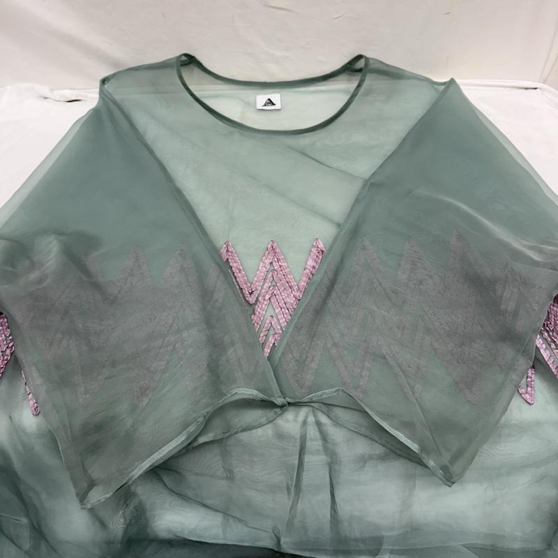 ユウミアリア yuumi ARIA ワンピース ロングスカート エンブロイダリー ワンピース EMBROIDERY ONEPIECE 長袖 ワイド ロング 211-AS014 FREE 緑 / グリーン / green レディース USED 古着 中古 50099507