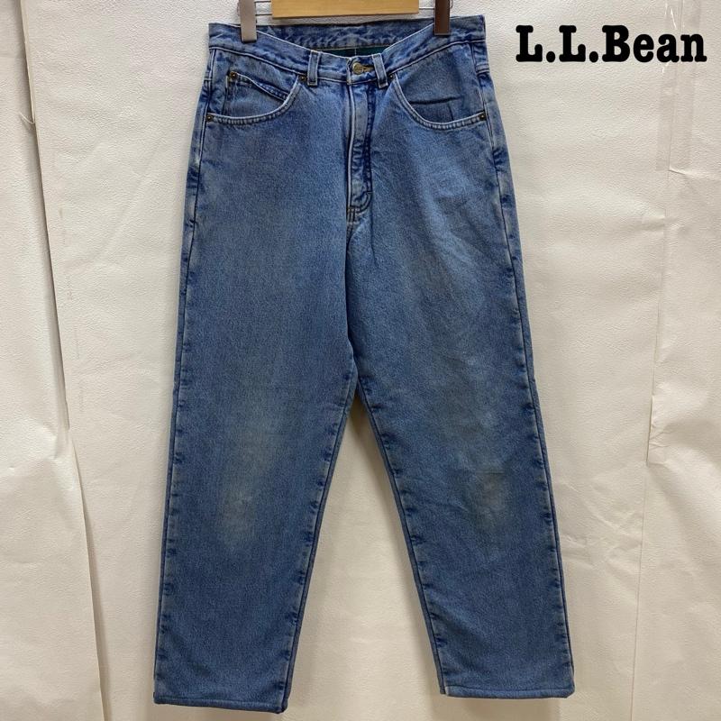 エルエルビーン L.L.Bean パンツ デニム、ジーンズ L.L.Bean フリースライナー デニムパンツ T705 ジッパーフライ IDG GRN W31 L36 31インチ ロゴ、文字 X ワンポイント インディゴ / インディゴ / Indigo X 緑 / グリーン / green メンズ USED 古着 中古 50099953