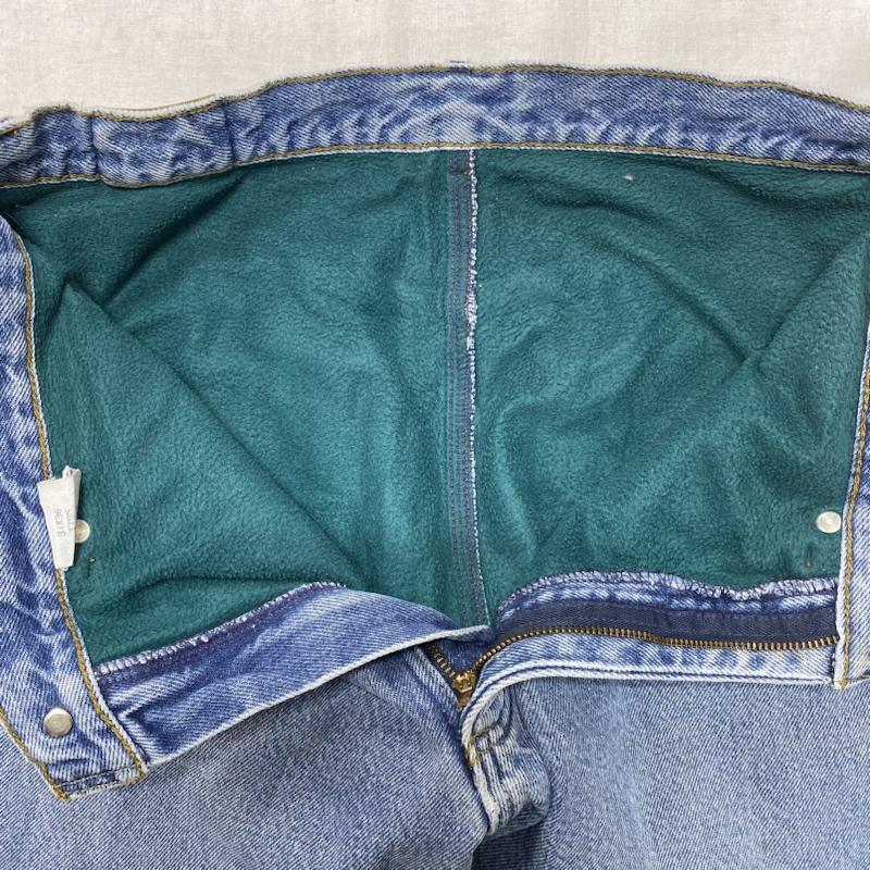 エルエルビーン L.L.Bean パンツ デニム、ジーンズ L.L.Bean フリースライナー デニムパンツ T705 ジッパーフライ IDG GRN W31 L36 31インチ ロゴ、文字 X ワンポイント インディゴ / インディゴ / Indigo X 緑 / グリーン / green メンズ USED 古着 中古 50099953