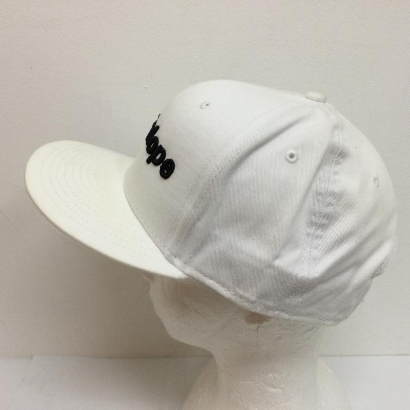 ニューエラ NEW ERA 帽子 キャップ Atomicdope アトミックドープ ロゴ刺繍 スナップバック ゴルフキャップ - ロゴ、文字 白 / ホワイト / white X 黒 / ブラック / black メンズ USED 古着 中古 50100881