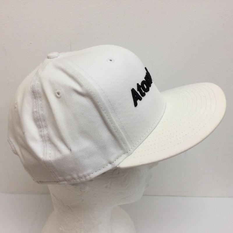 ニューエラ NEW ERA 帽子 キャップ Atomicdope アトミックドープ ロゴ刺繍 スナップバック ゴルフキャップ - ロゴ、文字 白 / ホワイト / white X 黒 / ブラック / black メンズ USED 古着 中古 50100881