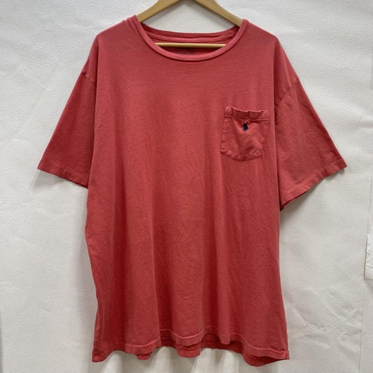 ラルフローレン RALPHLAUREN Tシャツ 半袖 POLO RALPH LAUREN 半袖 ポケット Tシャツ ワンポイント ポニー 刺繍ロゴ 2XL ビックサイズ XXL ワンポイント X ロゴ、文字 X 刺繍 赤 / レッド / red X 桃 / ピンク / pink X 紺 / ネイビー / navy メンズ USED 古着 中古 50101072