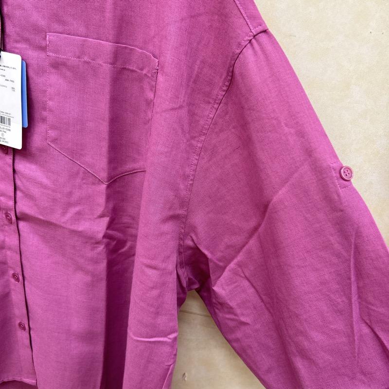 ロデオクラウンズ Rodeo Crowns シャツ、ブラウス 長袖 420FSL30-038B Natuly Linen リネン混 ギャザーパフ袖 オーバーサイズ FREE 桃 / ピンク / pink レディース USED 古着 中古 50101167