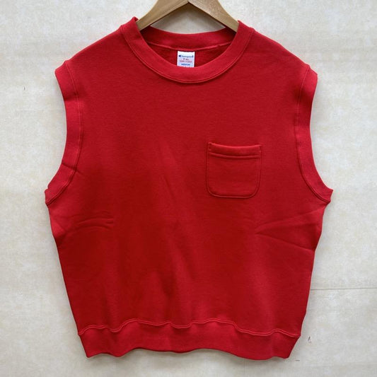 チャンピオン Champion ベスト ベスト C5-V001 9oz 裏起毛 ルーズフィット オーバーサイズ スウェット M 赤 / レッド / red メンズ USED 古着 中古 50101571