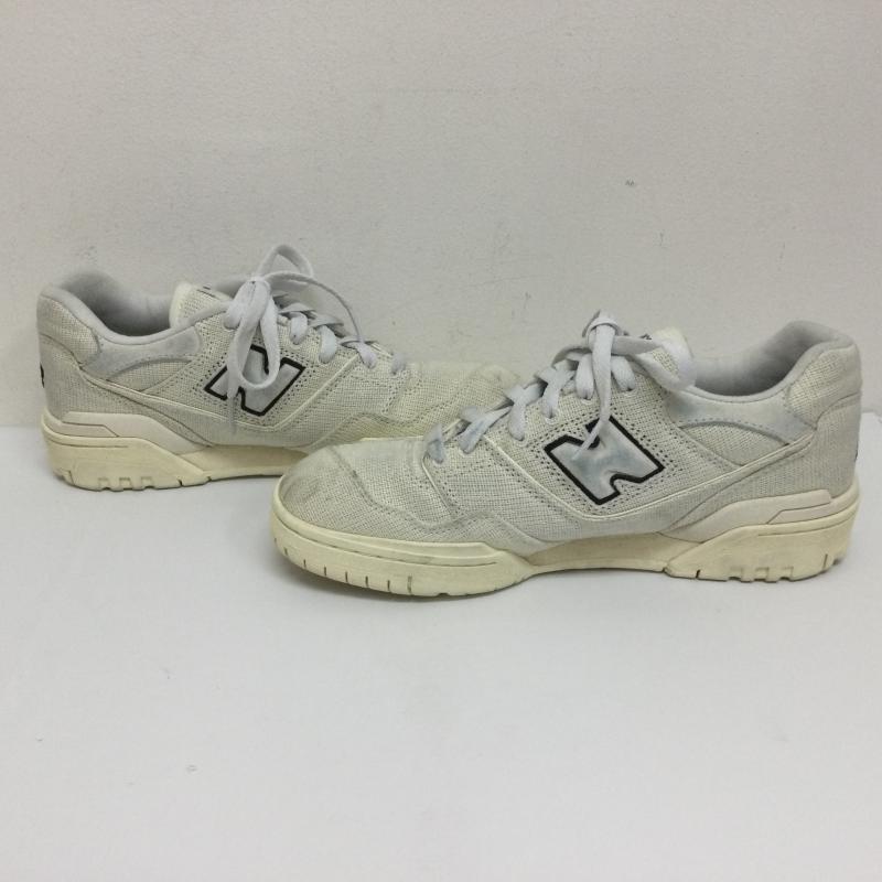 ニューバランス New Balance スニーカー スニーカー BB550MDA キャンバス生地 バスケットシューズ復刻 スニーカー Dワイズ 24.5cm ロゴ、文字 白 / ホワイト / white X 紺 / ネイビー / navy メンズ USED 古着 中古 50101738