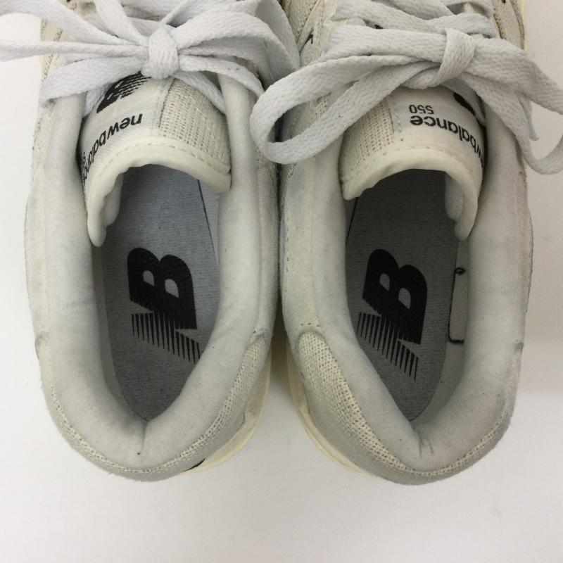 ニューバランス New Balance スニーカー スニーカー BB550MDA キャンバス生地 バスケットシューズ復刻 スニーカー Dワイズ 24.5cm ロゴ、文字 白 / ホワイト / white X 紺 / ネイビー / navy メンズ USED 古着 中古 50101738