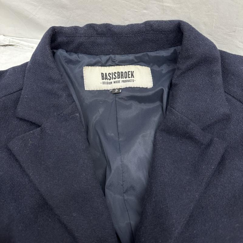 バシスブルック BASISBROEK コート コート一般 ウール チェスター コート 3 紺 / ネイビー / navy メンズ USED 古着 中古 50101923