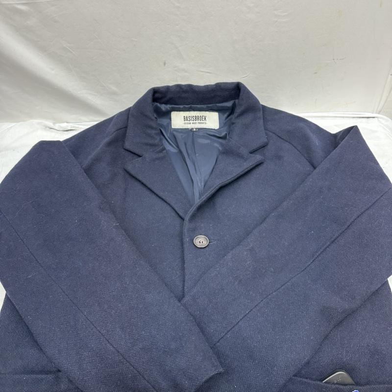 バシスブルック BASISBROEK コート コート一般 ウール チェスター コート 3 紺 / ネイビー / navy メンズ USED 古着 中古 50101923