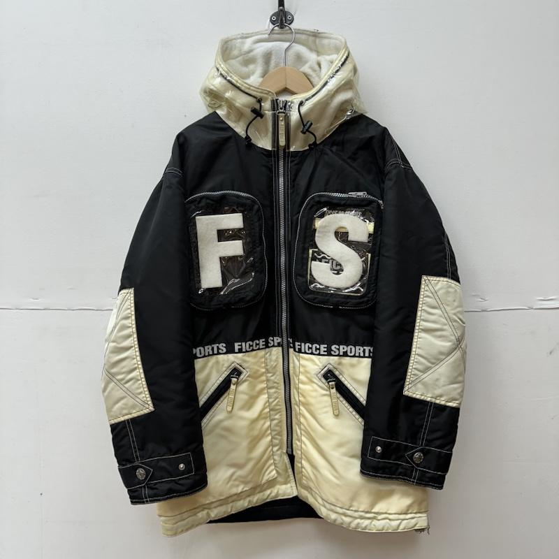 古着 USED ジャケット、上着 ジャンパー、ブルゾン 90s FICCE SPORTS GOLDWIN ナイロン 中綿 ジャケット M 黒 / ブラック / black X 白 / ホワイト / white メンズ USED 古着 中古 50102047