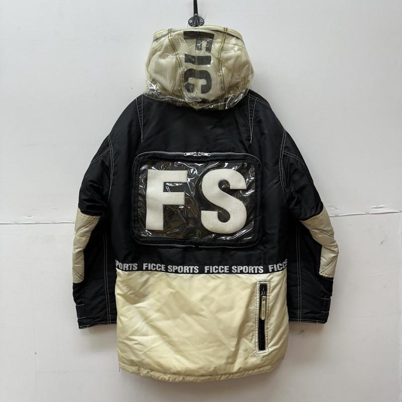 古着 USED ジャケット、上着 ジャンパー、ブルゾン 90s FICCE SPORTS GOLDWIN ナイロン 中綿 ジャケット M 黒 / ブラック / black X 白 / ホワイト / white メンズ USED 古着 中古 50102047