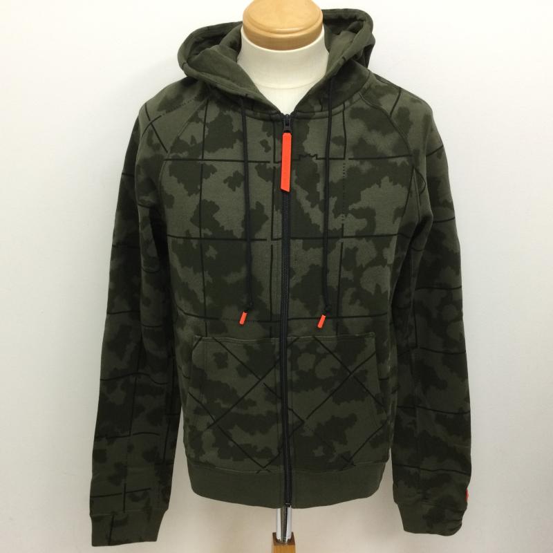 ナイキ NIKE ジャケット、上着 ジャンパー、ブルゾン AT3914-325 チェック＆迷彩 Basketball Sport Hoodie Jacket フルジップパーカー S チェック X カモフラージュ柄・迷彩 緑 / グリーン / green メンズ USED 古着 中古 50102147