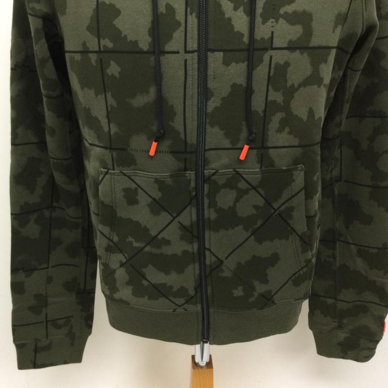 ナイキ NIKE ジャケット、上着 ジャンパー、ブルゾン AT3914-325 チェック＆迷彩 Basketball Sport Hoodie Jacket フルジップパーカー S チェック X カモフラージュ柄・迷彩 緑 / グリーン / green メンズ USED 古着 中古 50102147