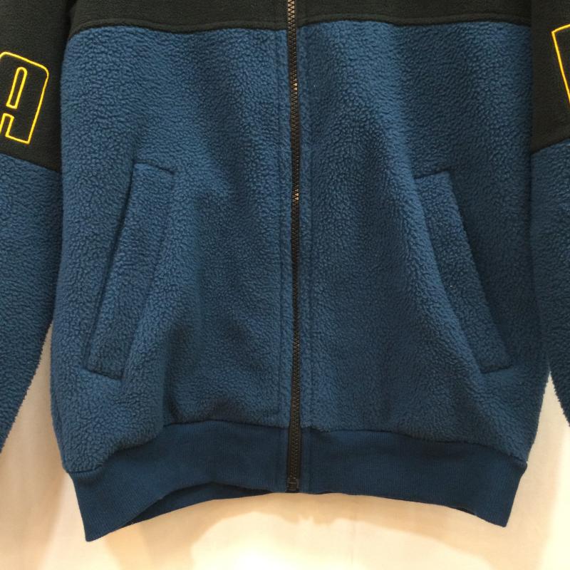 プーマ PUMA パーカー 長袖 PUMA プーマ POWER フルジップ フーディー フリース 刺繍ロゴ ジャンパー ASIA S S 黒 / ブラック / black X 紺 / ネイビー / navy メンズ USED 古着 中古 50102182