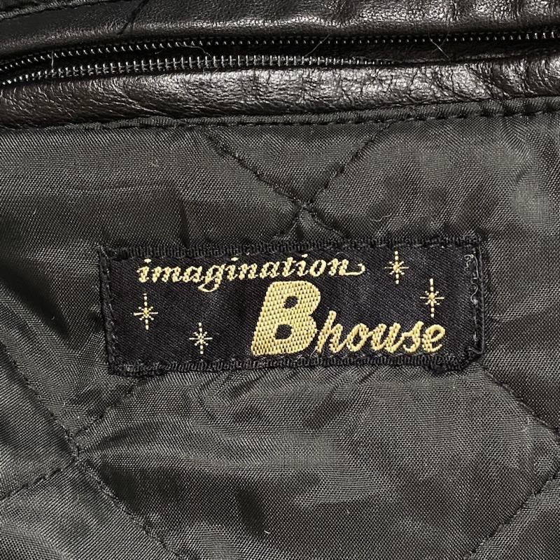 レザー レザー ジャケット、上着 レザージャケット imagination Bhouse ECHT LEDER レザージャケット Leather Jacket 革ジャン コート L L 無地 黒 / ブラック / black メンズ USED 古着 中古 50102294