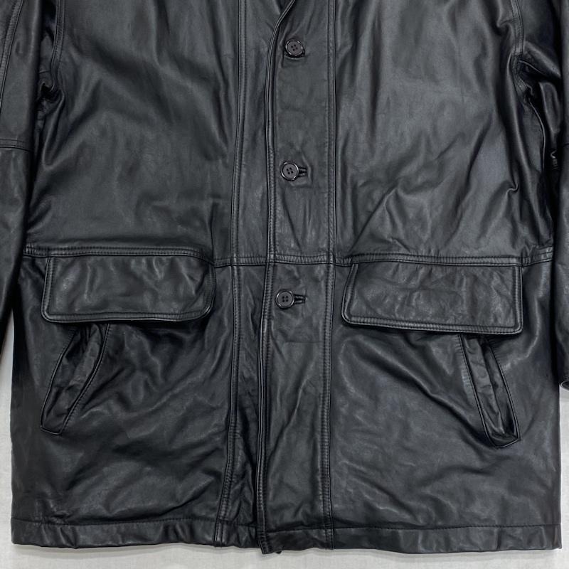 レザー レザー ジャケット、上着 レザージャケット imagination Bhouse ECHT LEDER レザージャケット Leather Jacket 革ジャン コート L L 無地 黒 / ブラック / black メンズ USED 古着 中古 50102294