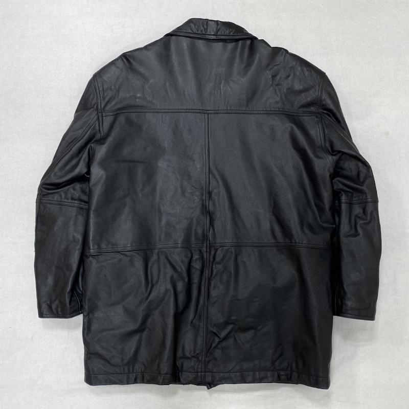 レザー レザー ジャケット、上着 レザージャケット imagination Bhouse ECHT LEDER レザージャケット Leather Jacket 革ジャン コート L L 無地 黒 / ブラック / black メンズ USED 古着 中古 50102294