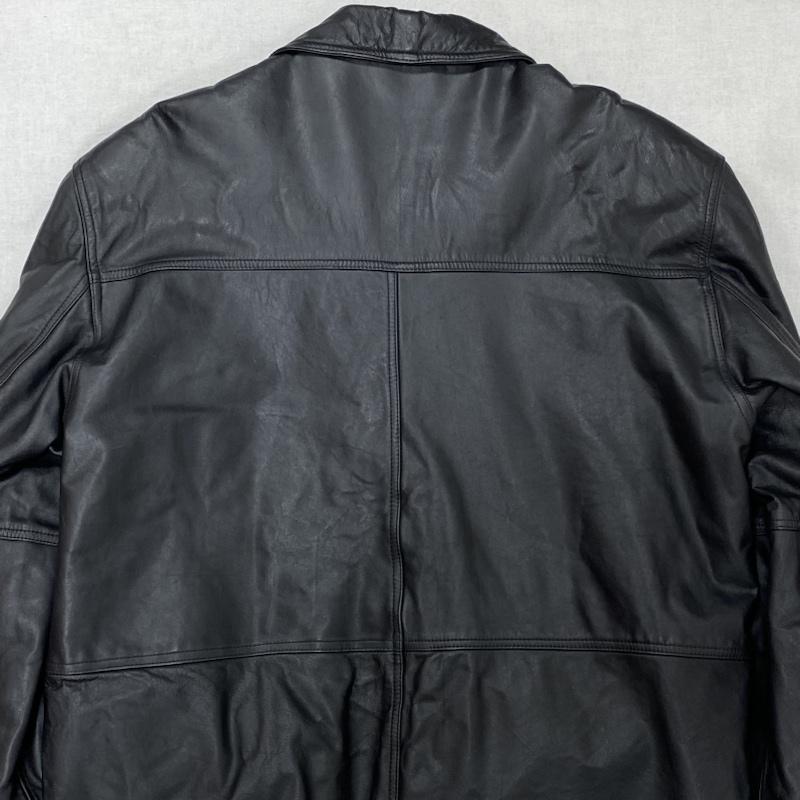 レザー レザー ジャケット、上着 レザージャケット imagination Bhouse ECHT LEDER レザージャケット Leather Jacket 革ジャン コート L L 無地 黒 / ブラック / black メンズ USED 古着 中古 50102294