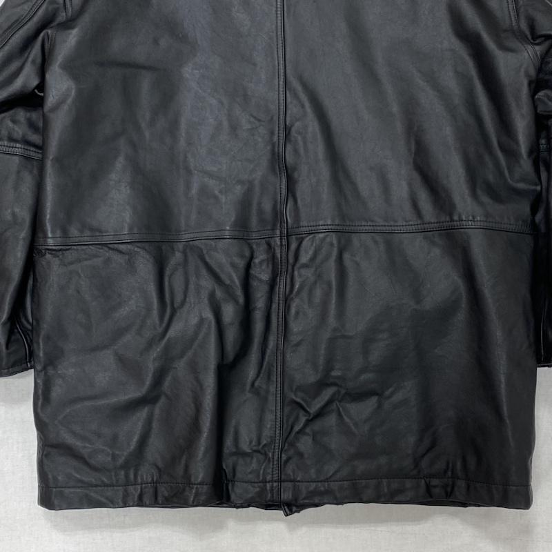 レザー レザー ジャケット、上着 レザージャケット imagination Bhouse ECHT LEDER レザージャケット Leather Jacket 革ジャン コート L L 無地 黒 / ブラック / black メンズ USED 古着 中古 50102294