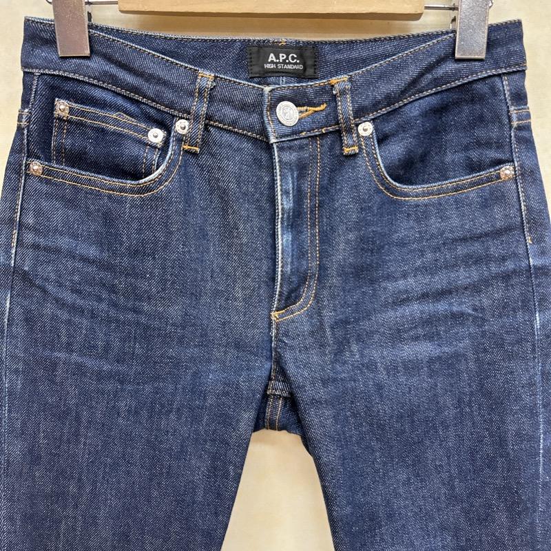 アーペーセー A.P.C. パンツ デニム、ジーンズ ハイスタンダード スリム テーパード ストレッチ デニム - 紺 / ネイビー / navy レディース USED 古着 中古 50102713