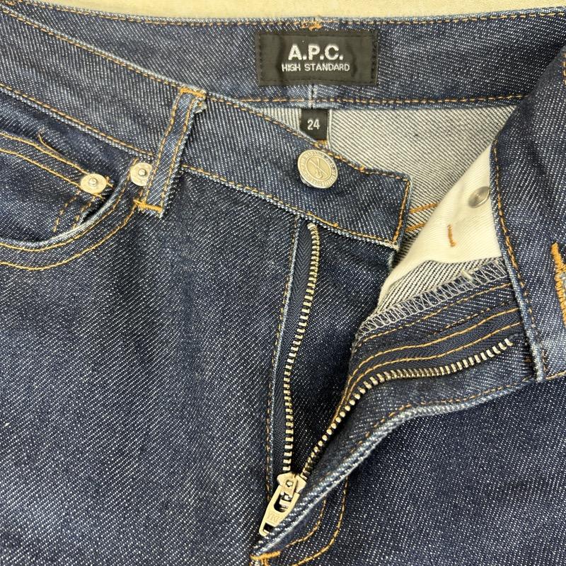 アーペーセー A.P.C. パンツ デニム、ジーンズ ハイスタンダード スリム テーパード ストレッチ デニム - 紺 / ネイビー / navy レディース USED 古着 中古 50102713