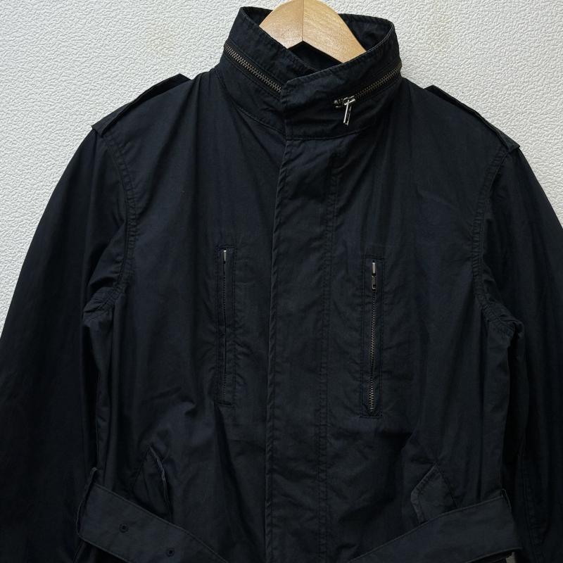 ヒューストン HOUSTON コート コート一般 C-ST-4516 日本製 ベルト付 ミリタリー モッズ S 黒 / ブラック / black メンズ USED 古着 中古 50102807