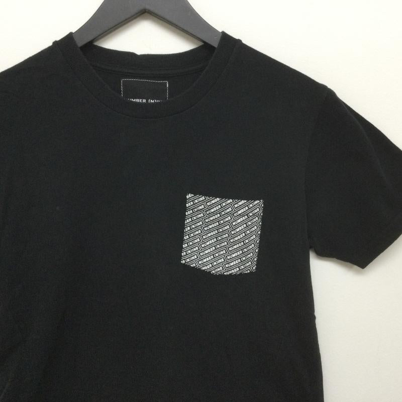 ナンバーナイン NUMBER (N)INE Tシャツ 半袖 ロゴプリントポケット 半袖Tシャツ S ロゴ、文字 黒 / ブラック / black メンズ USED 古着 中古 50104396