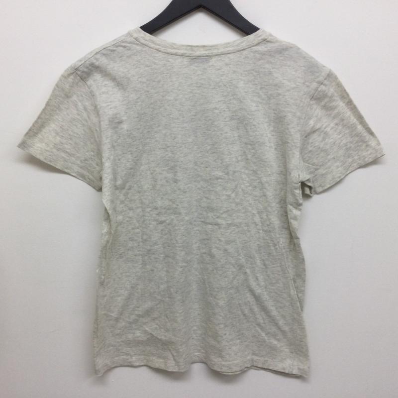 キツネ KITSUNE Tシャツ 半袖 フロントロゴプリント 半袖Tシャツ S ロゴ、文字 灰 / グレー / gray X ベージュ / ベージュ / beige メンズ USED 古着 中古 50104463
