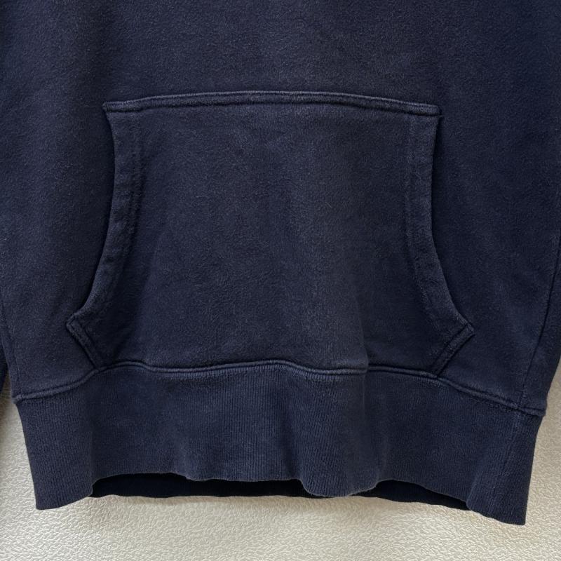 チャリアンドコー CHARI&CO パーカー 長袖 ロゴ プリント プルオーバー フーディ スウェット S 紺 / ネイビー / navy メンズ USED 古着 中古 50104736