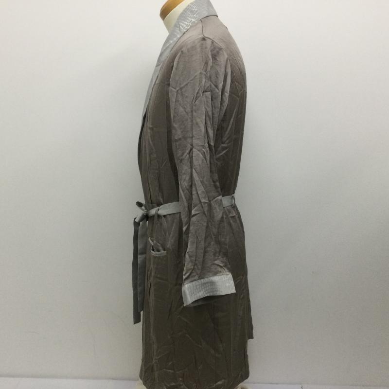 ステューシー STUSSY カーディガン 長袖 レーヨン×ポリエステル ショールカラー ロングカーディガン 袖・襟切替 ガウン M 無地 X  グレージュ / グレージュ / X 灰 / グレー / gray メンズ USED 古着 中古 50104776
