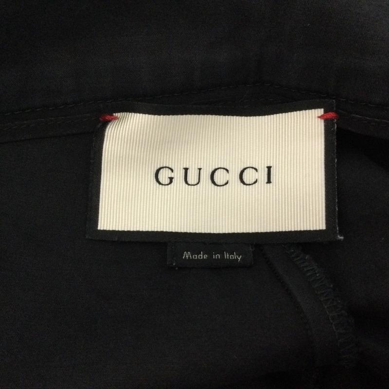 グッチ GUCCI パンツ スラックス 腰パイピングテープ付き ストレッチ スキニーパンツ 裾ジップ サイズ40 L 無地 黒 / ブラック / black レディース USED 古着 中古 50104786