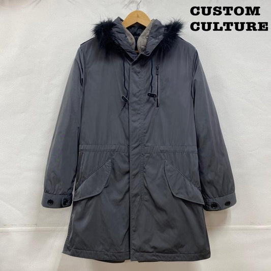 カスタムカルチャー CUSTOM CULTURE コート コート一般 CUSTOM CULTURE ミリタリー 3WAY モッズコート ライナー付き 184-0505 40 無地 灰 / グレー / gray メンズ USED 古着 中古 50105370