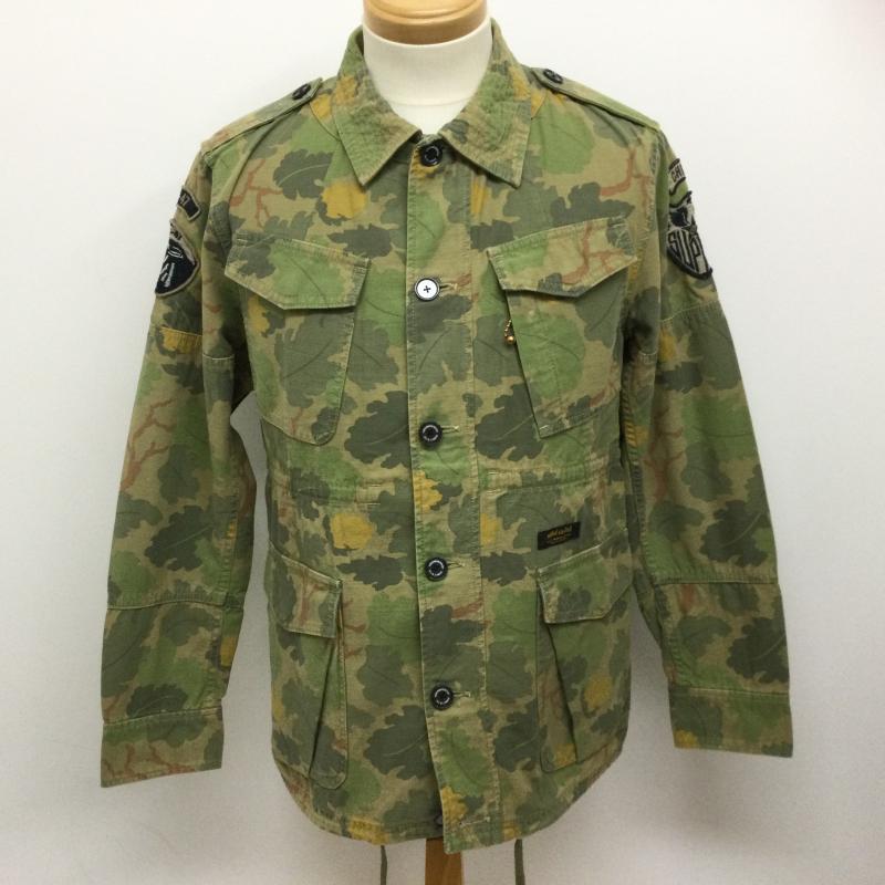 ネイバーフッド NEIGHBORHOOD ジャケット、上着 ジャンパー、ブルゾン M-65 REEF C.JKT ウォシュ加工 リーフカモ迷彩 フィールドジャケット 袖・裾ワッペン付き M カモフラージュ柄・迷彩 緑 / グリーン / green X ベージュ / ベージュ / beige メンズ USED 古着 中古 50105429