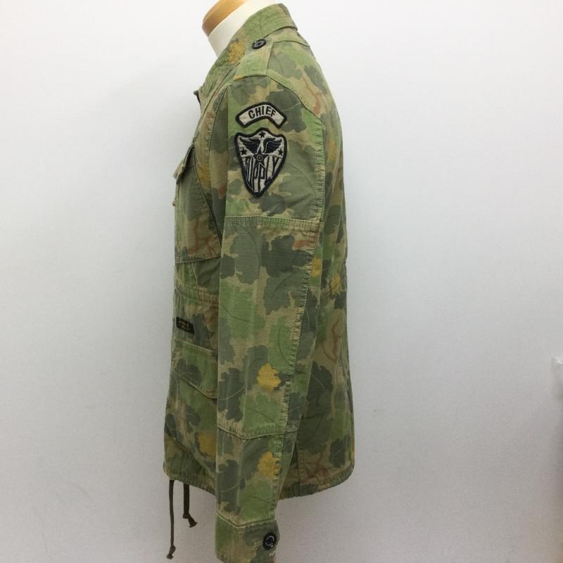 ネイバーフッド NEIGHBORHOOD ジャケット、上着 ジャンパー、ブルゾン M-65 REEF C.JKT ウォシュ加工 リーフカモ迷彩 フィールドジャケット 袖・裾ワッペン付き M カモフラージュ柄・迷彩 緑 / グリーン / green X ベージュ / ベージュ / beige メンズ USED 古着 中古 50105429
