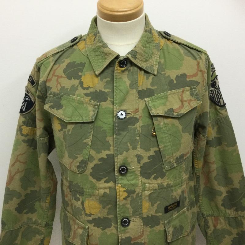 ネイバーフッド NEIGHBORHOOD ジャケット、上着 ジャンパー、ブルゾン M-65 REEF C.JKT ウォシュ加工 リーフカモ迷彩 フィールドジャケット 袖・裾ワッペン付き M カモフラージュ柄・迷彩 緑 / グリーン / green X ベージュ / ベージュ / beige メンズ USED 古着 中古 50105429