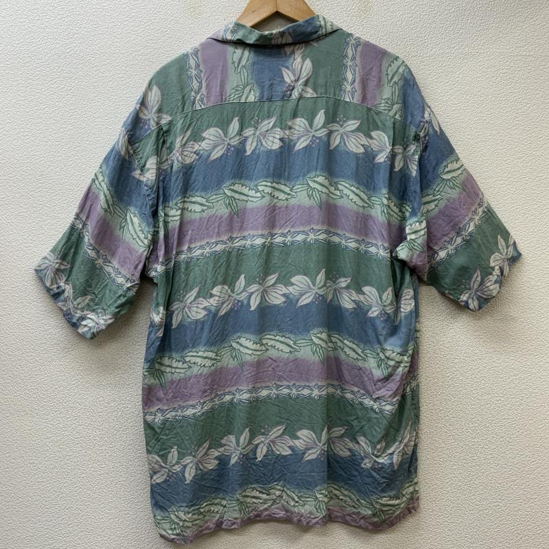 古着 USED シャツ、ブラウス 半袖 NewYork SportsWear Exchange リーフ柄 シルク アロハ M メンズ USED 古着 中古 50105670