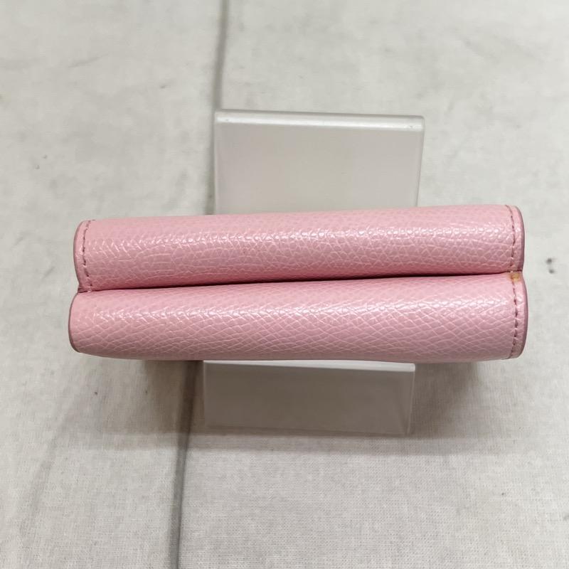 フルラ FURLA 財布 コンパクト財布 三つ折り レザー コンパクト ウォレット - 桃 / ピンク / pink レディース USED 古着 中古 50106030
