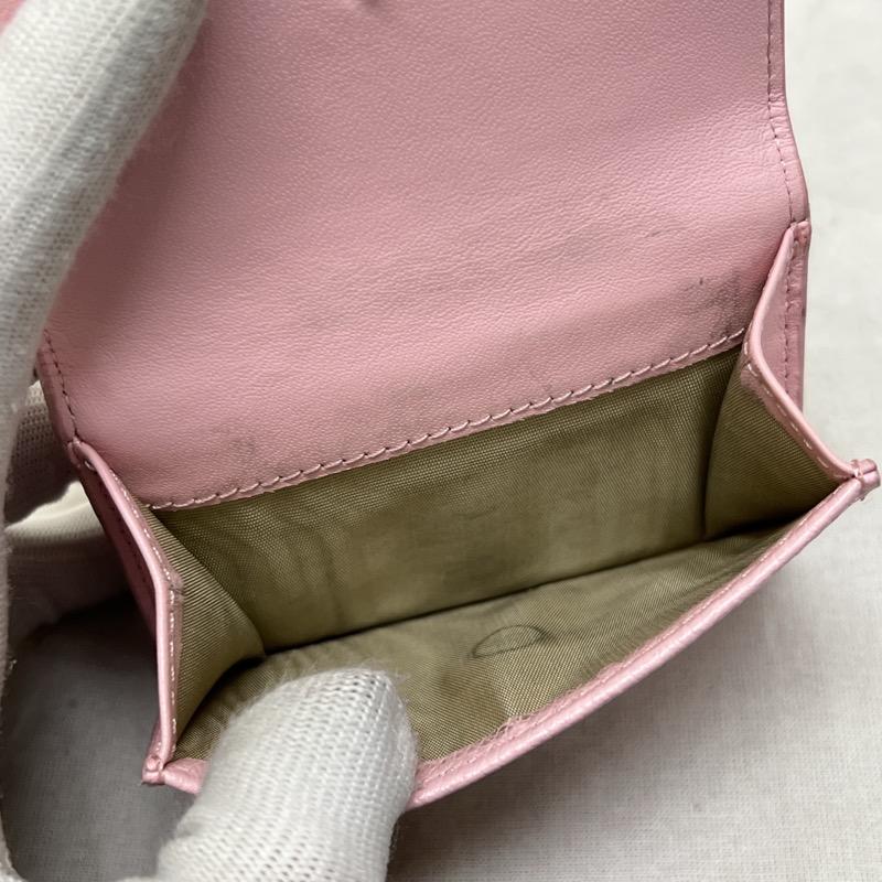 フルラ FURLA 財布 コンパクト財布 三つ折り レザー コンパクト ウォレット - 桃 / ピンク / pink レディース USED 古着 中古 50106030