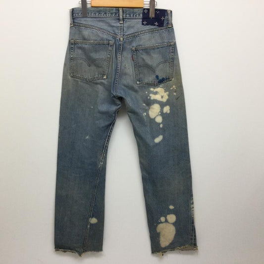 リーバイス Levi s パンツ デニム、ジーンズ 裏リベット刻印6 スモールe クラッシュ・ペイント加工 デニムパンツ ヴィンテージ ジーンズ 31インチ 無地 インディゴ / インディゴ / Indigo メンズ USED 古着 中古 50106558
