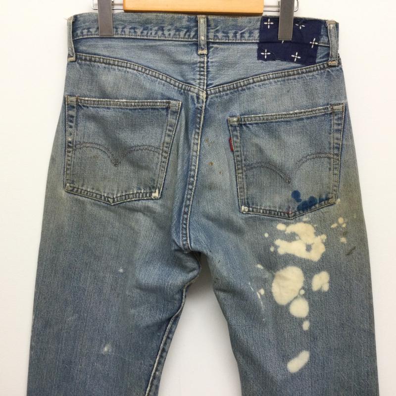 リーバイス Levi s パンツ デニム、ジーンズ 裏リベット刻印6 スモールe クラッシュ・ペイント加工 デニムパンツ ヴィンテージ ジーンズ 31インチ 無地 インディゴ / インディゴ / Indigo メンズ USED 古着 中古 50106558