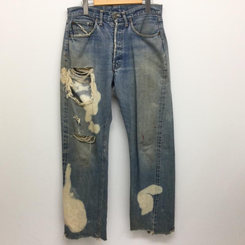 リーバイス Levi s パンツ デニム、ジーンズ 裏リベット刻印6 スモールe クラッシュ・ペイント加工 デニムパンツ ヴィンテージ ジーンズ 31インチ 無地 インディゴ / インディゴ / Indigo メンズ USED 古着 中古 50106558