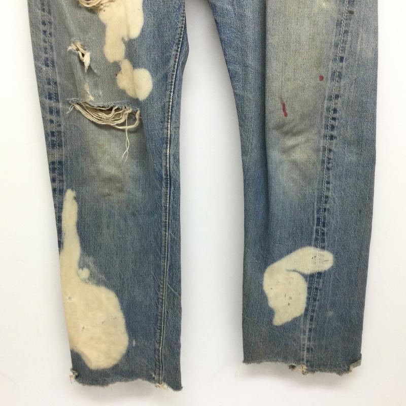 リーバイス Levi s パンツ デニム、ジーンズ 裏リベット刻印6 スモールe クラッシュ・ペイント加工 デニムパンツ ヴィンテージ ジーンズ 31インチ 無地 インディゴ / インディゴ / Indigo メンズ USED 古着 中古 50106558